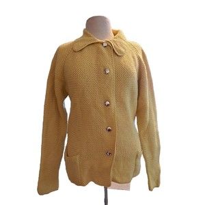Vintage Allen Solly Button Front Cardigan Sweater 100% New Wool